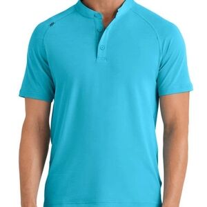 RHONE Delta Pique Band Collar Polo Shirt